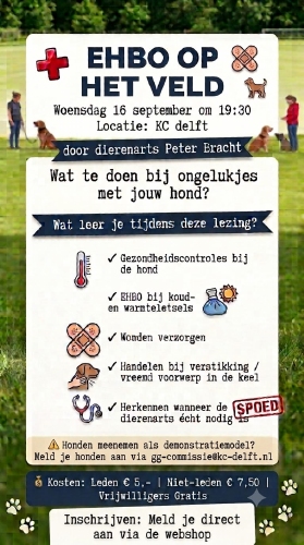 Lezing EHBO op het Veld - Woensdag 16 september 2026